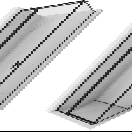 Mexen Mist T kabina prysznicowa uchylna lewa 100 x 120 cm, czarna ramka, czarna - 8A4T-100-120-70-70-L
