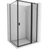 Mexen Mist T kabina prysznicowa uchylna prawa 95 x 80 cm, czarna ramka, czarna - 8A4T-095-080-70-70-P