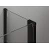 Mexen Mist T kabina prysznicowa uchylna prawa 105 x 95 cm, czarna ramka, czarna - 8A4T-105-095-70-70-P