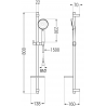 Mexen DQ75 zestaw prysznicowy suwany, czarny - 785754581-70
