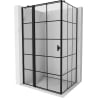 Mexen Mist T kabina prysznicowa uchylna lewa 120 x 80 cm, czarna kratka, czarna - 8A4T-120-080-70-77-L