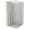Mexen Mist Duo kabina prysznicowa uchylna 85 x 85 cm, transparent, złota - 8A4-085-085-50-00