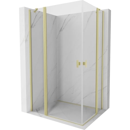 Mexen Mist Duo kabina prysznicowa uchylna 105 x 95 cm, transparent, złota szczotkowana - 8A4-105-095-55-00