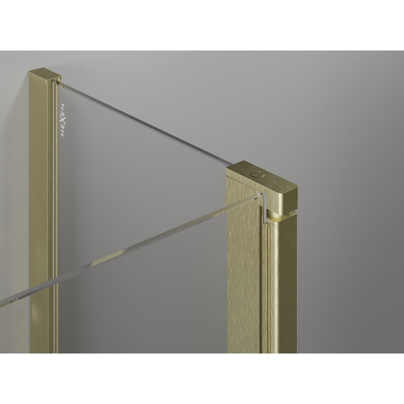Mexen Mist Duo kabina prysznicowa uchylna 120 x 115 cm, transparent, złota szczotkowana - 8A4-120-115-55-00