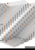 Mexen Mist Duo kabina prysznicowa uchylna 90 x 80 cm, transparent, miedź szczotkowana - 8A4-090-080-65-00