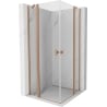 Mexen Mist Duo kabina prysznicowa uchylna 95 x 95 cm, transparent, miedź szczotkowana - 8A4-095-095-65-00