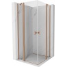 Mexen Mist Duo kabina prysznicowa uchylna 105 x 105 cm, transparent, miedź szczotkowana - 8A4-105-105-65-00
