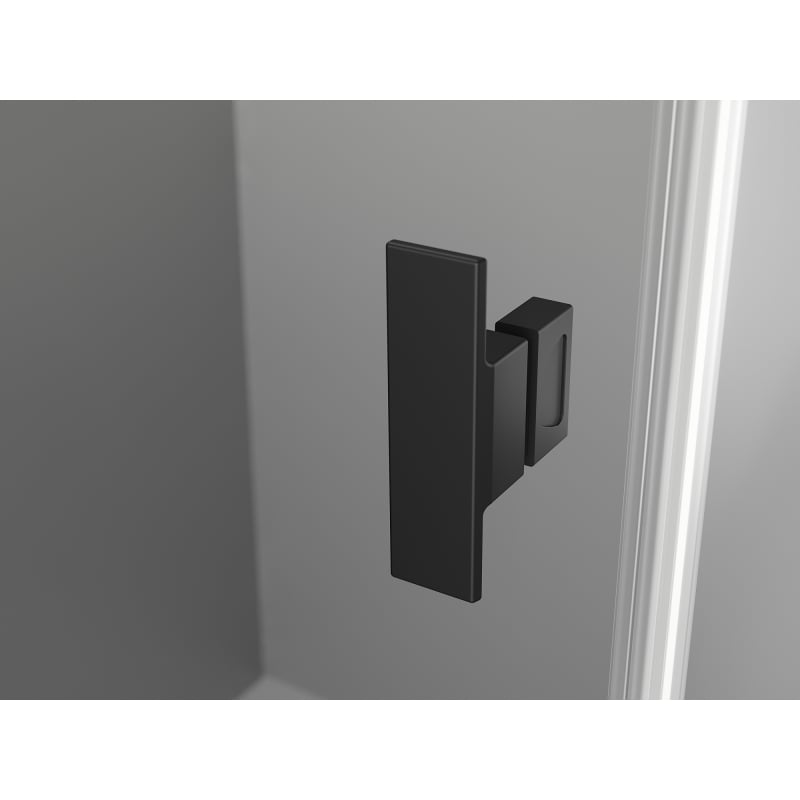 Mexen Mist T kabina prysznicowa uchylna prawa 75 x 80 cm, czarna kratka, czarna - 8A4T-075-080-70-77-P