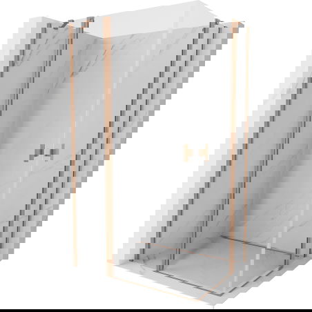 Mexen Mist Duo kabina prysznicowa uchylna 120 x 115 cm, transparent, miedź szczotkowana - 8A4-120-115-65-00