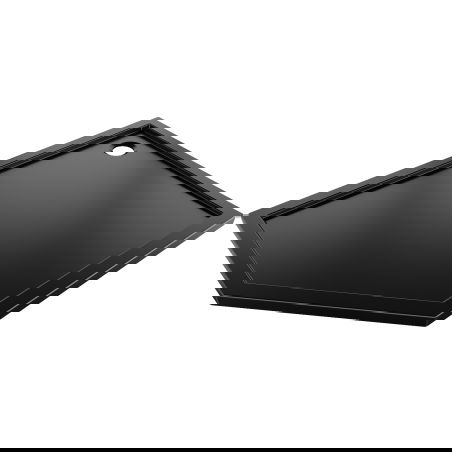 Mexen Flow brodzik pięciokątny slim prawy 80 x 90 cm, czarny mat - 46P708090R