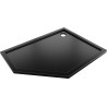 Mexen Flow brodzik pięciokątny slim prawy 80 x 100 cm, czarny mat - 46P708010R