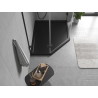 Mexen Flow brodzik pięciokątny slim prawy 80 x 100 cm, czarny mat - 46P708010R