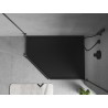 Mexen Flow brodzik pięciokątny slim prawy 80 x 100 cm, czarny mat - 46P708010R