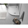 Mexen Flow brodzik półokrągły asymetryczny slim lewy 90 x 80 cm, biały połysk - 46Q108090L