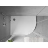 Mexen Flow brodzik półokrągły asymetryczny slim lewy 90 x 80 cm, biały połysk - 46Q108090L
