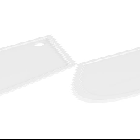 Mexen Flow brodzik półokrągły asymetryczny slim prawy 80 x 90 cm, biały połysk - 46Q108090R