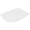 Mexen Flow brodzik półokrągły asymetryczny slim prawy 90 x 80 cm, biały połysk - 46Q108090R