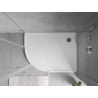 Mexen Flow brodzik półokrągły asymetryczny slim prawy 90 x 80 cm, biały połysk - 46Q108090R