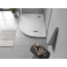 Mexen Flow brodzik półokrągły asymetryczny slim lewy 100 x 90 cm, biały połysk - 46Q109010L