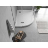 Mexen Flow brodzik półokrągły asymetryczny slim prawy 100 x 90 cm, biały połysk - 46Q109010R