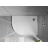 Mexen Flow brodzik półokrągły asymetryczny slim prawy 100 x 90 cm, biały połysk - 46Q109010R