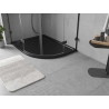 Mexen Flow brodzik półokrągły asymetryczny slim lewy 100 x 80 cm, czarny mat - 46Q708010L