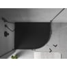 Mexen Flow brodzik półokrągły asymetryczny slim lewy 100 x 90 cm, czarny mat - 46Q709010L