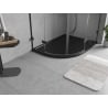 Mexen Flow brodzik półokrągły asymetryczny slim prawy 100 x 90 cm, czarny mat - 46Q709010R