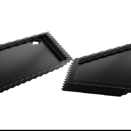 Mexen Flow+ brodzik pięciokątny prawy 80 x 90 cm, czarny mat - 46P708090RH