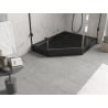 Mexen Flow+ brodzik pięciokątny prawy 100 x 80 cm, czarny mat - 46P708010RH