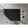 Mexen Flow+ brodzik pięciokątny prawy 100 x 80 cm, czarny mat - 46P708010RH