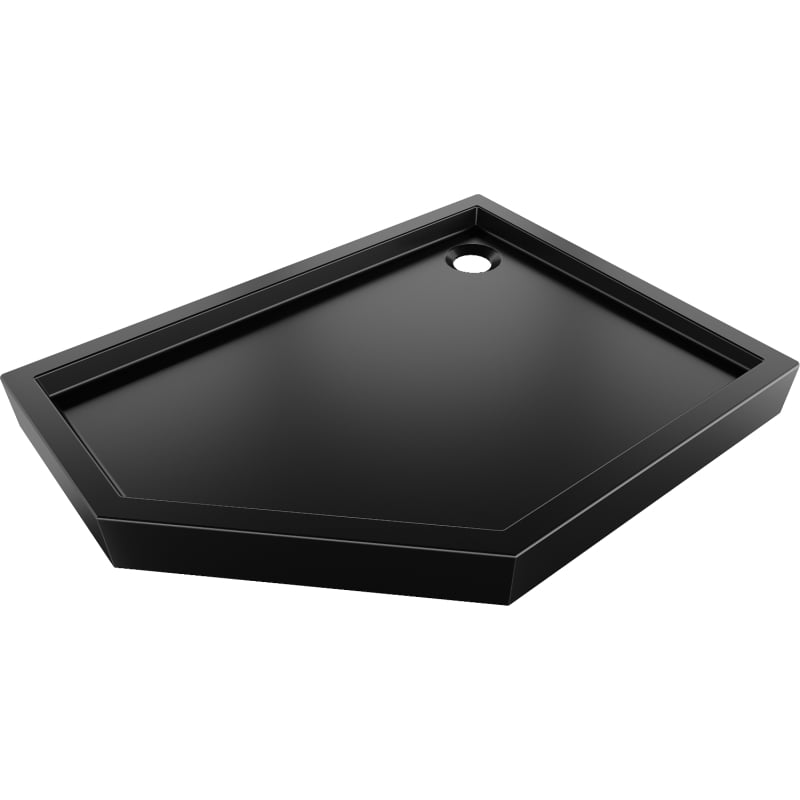 Mexen Flow+ brodzik pięciokątny prawy 100 x 90 cm, czarny mat - 46P709010RH