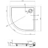 Mexen Flow+ brodzik półokrągły 100 x 100 cm, czarny mat - 46Q701010H