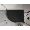 Mexen Flow+ brodzik półokrągły asymetryczny prawy 90 x 80 cm, czarny mat - 46Q708090RH
