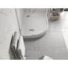 Mexen Flow+ brodzik półokrągły asymetryczny prawy 100 x 80 cm, biały połysk - 46Q108010RH
