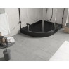 Mexen Flow+ brodzik półokrągły asymetryczny prawy 100 x 80 cm, czarny mat - 46Q708010RH