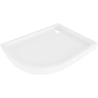 Mexen Flow+ brodzik półokrągły asymetryczny prawy 100 x 90 cm, biały połysk - 46Q109010RH
