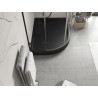 Mexen Flow+ brodzik półokrągły asymetryczny prawy 100 x 90 cm, czarny mat - 46Q709010RH