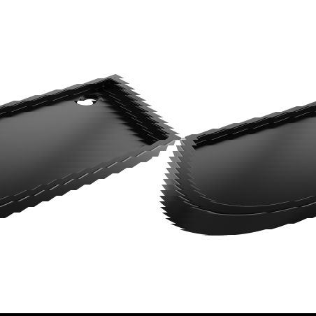 Mexen Flow+ brodzik półokrągły asymetryczny prawy 90 x 100 cm, czarny mat - 46Q709010RH