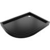 Mexen Flow+ brodzik półokrągły asymetryczny prawy 100 x 90 cm, czarny mat - 46Q709010RH