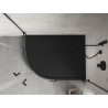 Mexen Flow+ brodzik półokrągły asymetryczny prawy 100 x 90 cm, czarny mat - 46Q709010RH