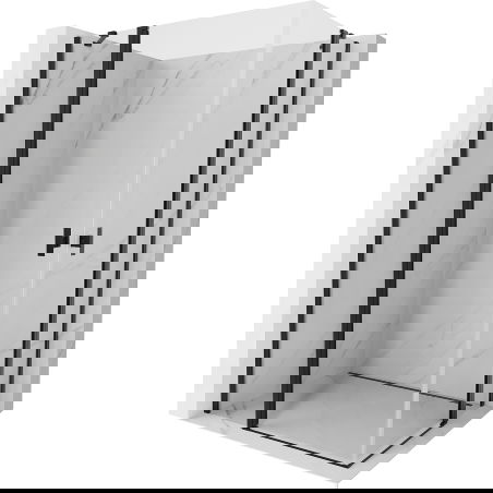 Mexen Mist Duo kabina prysznicowa uchylna 80 x 70 cm, transparent, czarna - 8A4-080-070-70-00