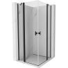 Mexen Mist Duo kabina prysznicowa uchylna 95 x 95 cm, transparent, czarna - 8A4-095-095-70-00
