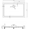 Mexen Flow+ brodzik prostokątny 70 x 100 cm, biały połysk - 46R107010H