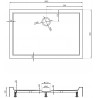 Mexen Flow+ brodzik prostokątny 100 x 80 cm, biały połysk - 46R108010H