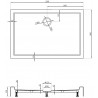 Mexen Flow+ brodzik prostokątny 120 x 90 cm, czarny mat - 46R709012H
