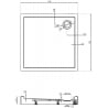 Mexen Flow+ brodzik kwadratowy 70 x 70 cm, czarny mat - 46S707070H
