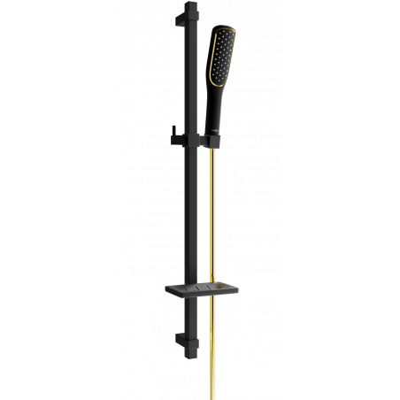 Mexen DQ49 zestaw prysznicowy suwany, czarny/złoty - 785494581-57