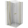 Mexen Mist L Duo kabina prysznicowa uchylna 95 x 95 cm, transparent, złota - 8A4L-095-095-50-00