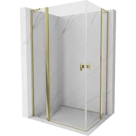 Mexen Mist L Duo kabina prysznicowa uchylna 105 x 95 cm, transparent, złota - 8A4L-105-095-50-00